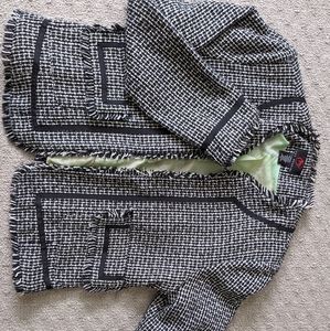 Black and White Tweed look Blazer